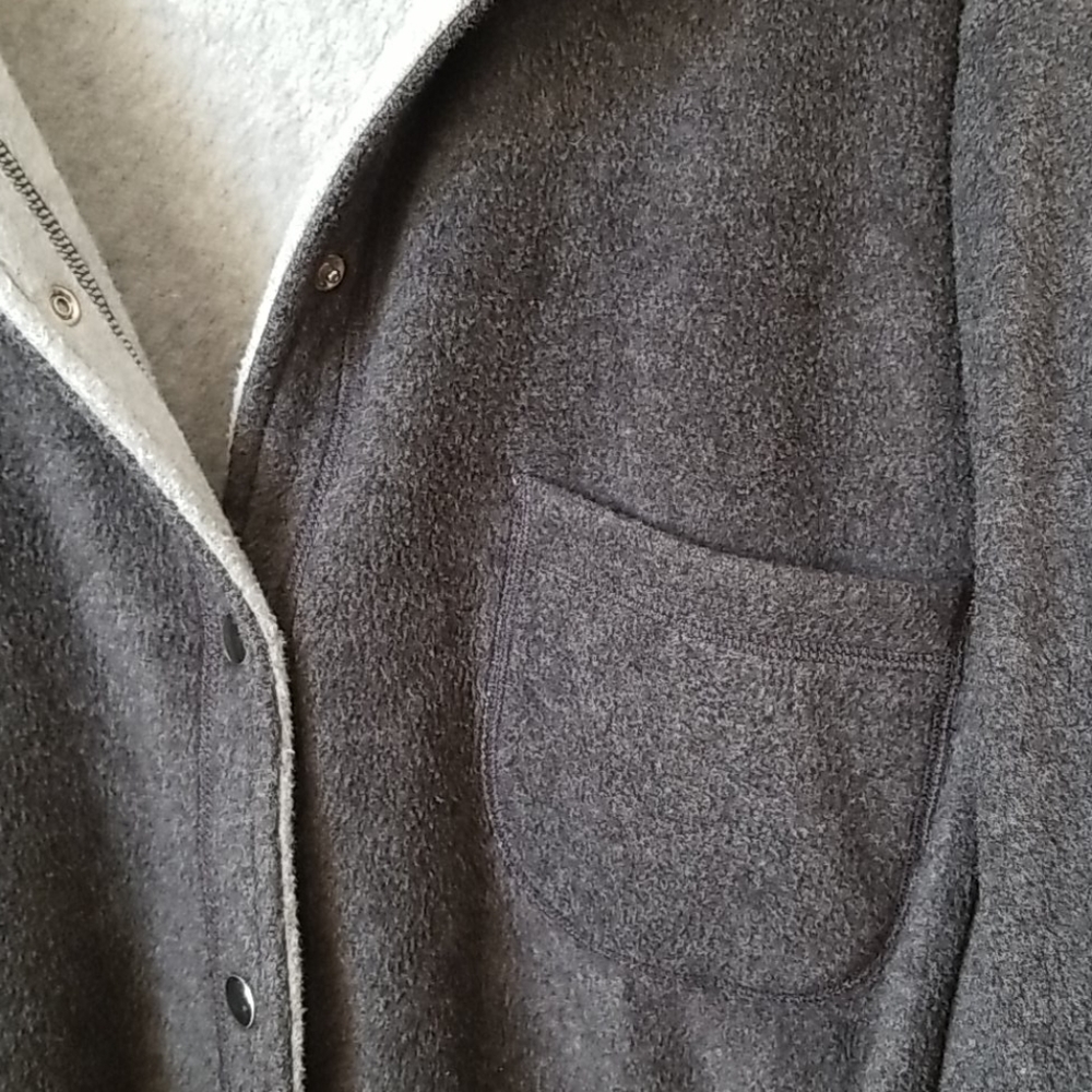 Gray Reversible Snap-Button Top - image 3